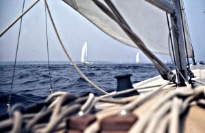 A view of Long Island Sound from my beloved 19-footer, Kijé.