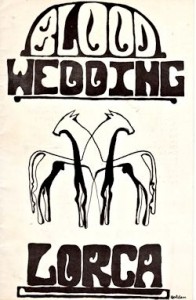 The program for Blood Wedding, as supplied to me by former student Mark Pierce, via Facebook.