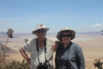 John and Siv posing in with Ngorongoro Crater behind us.