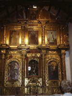 Altar piece in the old Uquía church in the southern part of Jujuy province.